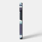 Coque Pour iPhone 14 Rayures gris-bleu (Côté gauche)