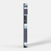 Coque Pour iPhone 14 Rayures gris-bleu (Côté droit)