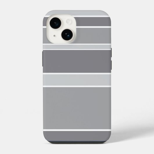 Coque Pour iPhone 14 Rayures grises (Verso)