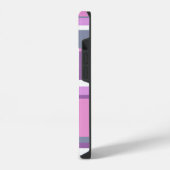 Coque Pour iPhone 14 Rayures lilas (Côté gauche)