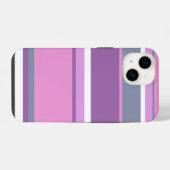 Coque Pour iPhone 14 Rayures lilas (Verso Horizontal)