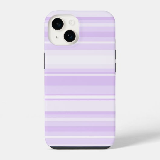 Coque Pour iPhone 14 Rayures lilas (Verso)