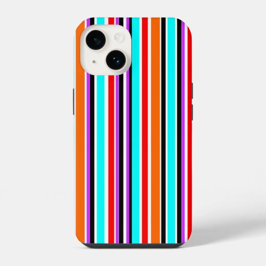 Coque Pour iPhone 14 Rayures Mixtes (Verso)