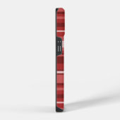 Coque Pour iPhone 14 Rayures rouges Monogram (Côté droit)