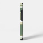 Coque Pour iPhone 14 Rayures vert olive (Côté gauche)
