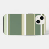Coque Pour iPhone 14 Rayures vert olive (Verso Horizontal)