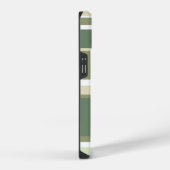 Coque Pour iPhone 14 Rayures vert olive (Côté droit)