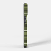 Coque Pour iPhone 14 Rayures vert olive  (Côté droit)