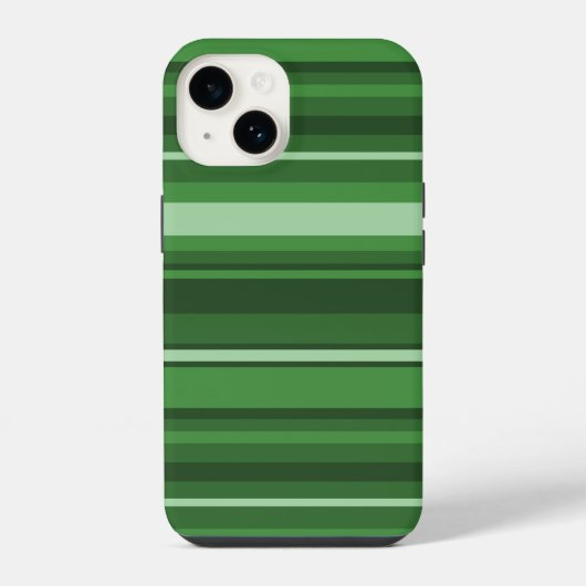 Coque Pour iPhone 14 Rayures vertes (Verso)