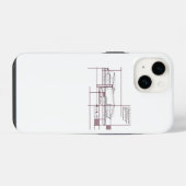 Coque Pour iPhone 14 Réalité fragmentée - Expression architecturale (Verso Horizontal)