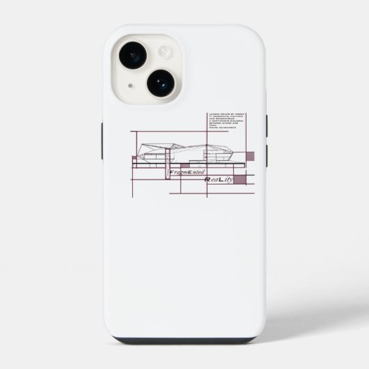 Coque Pour iPhone 14 Réalité fragmentée - Expression architecturale (Verso)