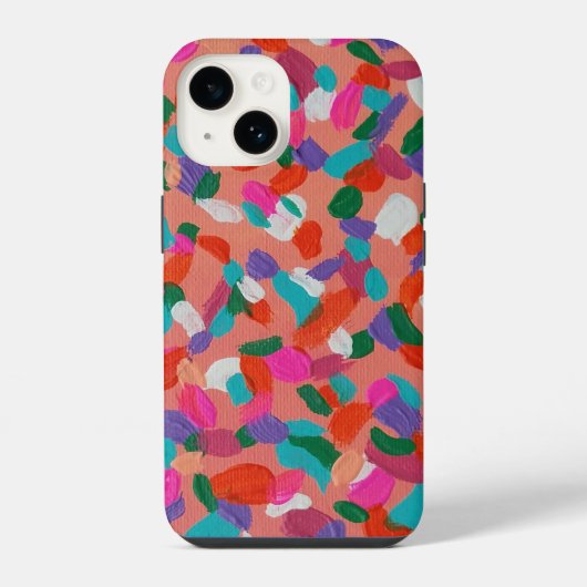 Coque Pour iPhone 14 Récif corallien abstrait (Verso)