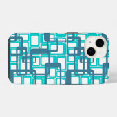Coque Pour iPhone 14 Rectangles modernes ouvertes du milieu du siècle (Verso Horizontal)