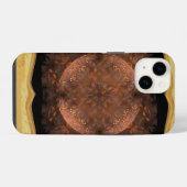 Coque Pour iPhone 14 Reflet doré cuivré (Verso Horizontal)