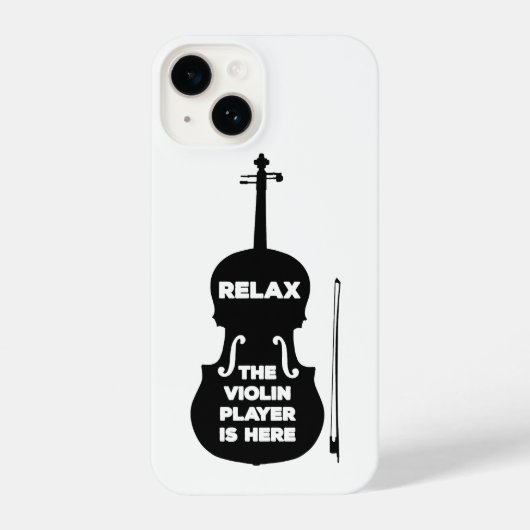 Coque Pour iPhone 14 Relax Le Violoniste Est Là (Verso)