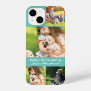 Coque Pour iPhone 14 Remplacez le texte et les photos par le vôtre