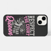 Coque Pour iPhone 14 Respect The Court Fear The Queen  (Verso Horizontal)