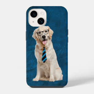 Coque Pour iPhone 14 Retriever d'or avec lunettes