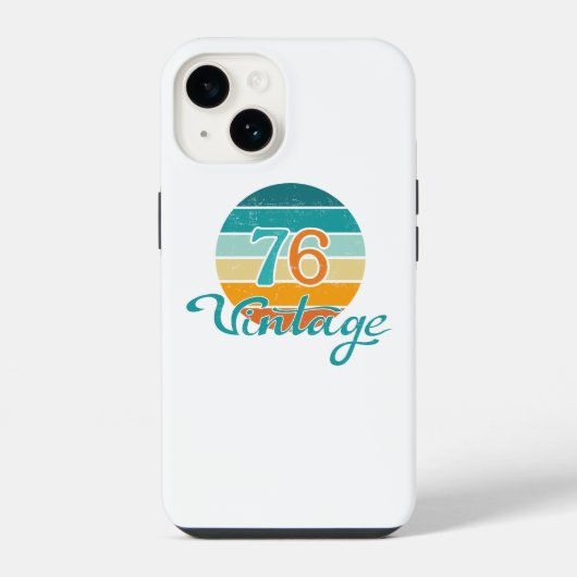Coque Pour iPhone 14 Retro Sunset 76 Vintage (Verso)