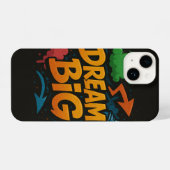 Coque Pour iPhone 14 Rêver grand (Verso Horizontal)