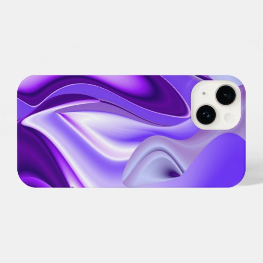 Coque Pour iPhone 14 Rêves arc-en-ciel à fleurs violettes (Verso Horizontal)