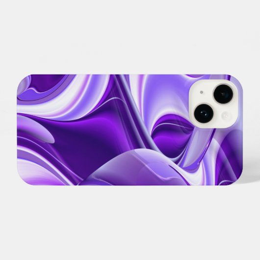 Coque Pour iPhone 14 Rêves arc-en-ciel à fleurs violettes (Verso Horizontal)