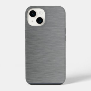 Coque Pour iPhone 14 Revêtement en métal brossé inoxydable