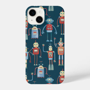 Coque Pour iPhone 14 Robot Motif Dark