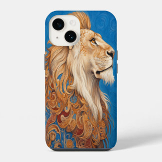 Coque Pour iPhone 14 🦁 🔵 Roi Azure