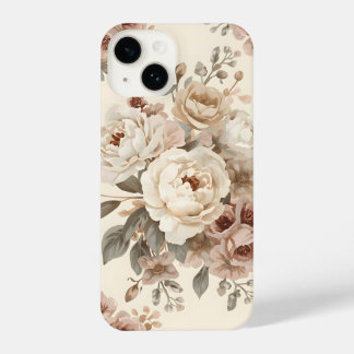 Coque Pour iPhone 14 Romantic Vintage Floral Bouquet Pattern