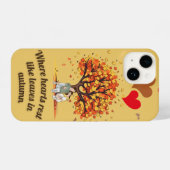 Coque Pour iPhone 14 Romantique arbre d'automne Couple coque iphone (Verso Horizontal)