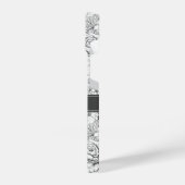 Coque Pour iPhone 14 Rose de jardin Flower B&W Motif (Côté gauche)