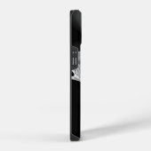 COQUE POUR iPhone 14 ROSE FRACTALE BLANCHE (Côté droit)