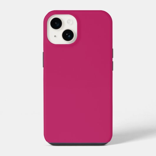 Coque Pour iPhone 14 Rose Magenta Uni (Verso)