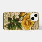 Coque Pour iPhone 14 Roses Antiques Françaises (Verso Horizontal)