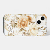 Coque Pour iPhone 14 Roses Boho Modernes Neutres (Verso Horizontal)