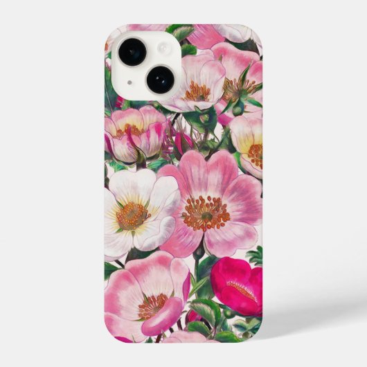 Coque Pour iPhone 14 Roses sauvages (Verso)