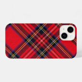 Coque Pour iPhone 14 Royal Stewart tartan rouge noir plaid (Verso Horizontal)