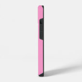 Coque Pour iPhone 14 Ruban de sensibilisation sur fond rose (Côté gauche)
