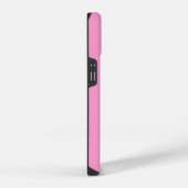 Coque Pour iPhone 14 Ruban de sensibilisation sur fond rose (Côté droit)