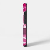 Coque Pour iPhone 14 Ruban monogramme violet rose vif (Côté gauche)