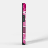 Coque Pour iPhone 14 Ruban monogramme violet rose vif (Côté droit)
