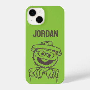 Coque Pour iPhone 14 Rue Sésame   Oscar le grincheux   Ajoutez votre no