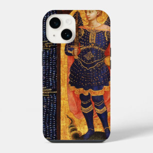 COQUE POUR iPhone 14 SAINT MICHAEL ARCHANGE AVEC DRAGON SUR VÉLIN ANCIE
