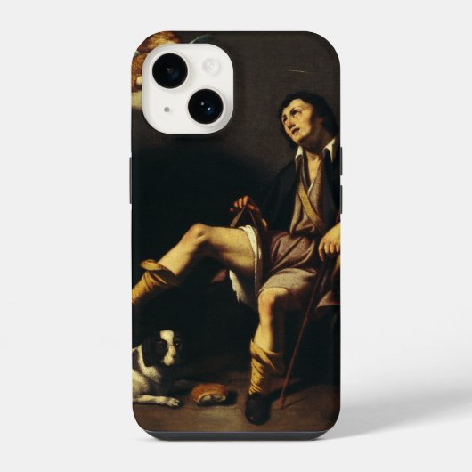 Coque Pour iPhone 14 Saint Roch et l'Ange par Guy François (Verso)