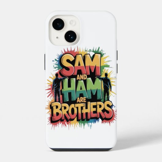 Coque Pour iPhone 14 Sam et Ham sont frères (Verso)
