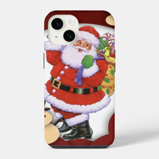 Coque Pour iPhone 14 Santa Claus (Verso)