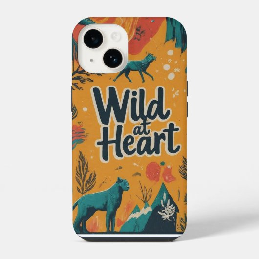 Coque Pour iPhone 14 Sauvage au coeur (Verso)