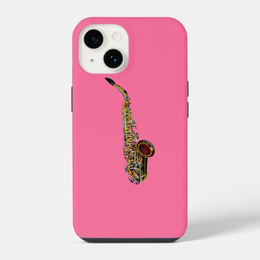 Coque Pour iPhone 14 Saxophone (Verso)