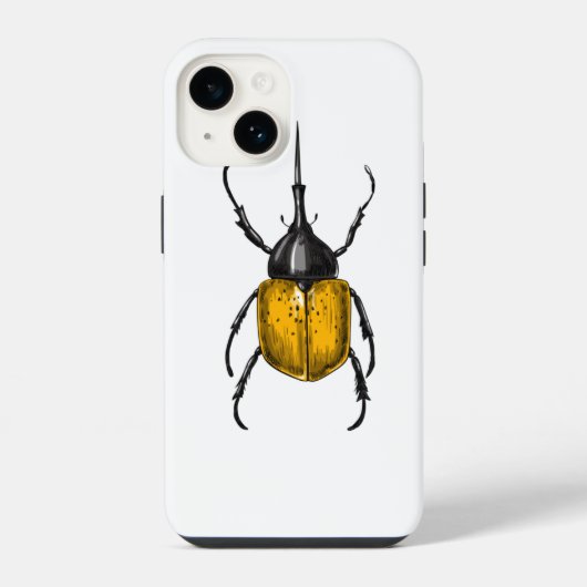 Coque Pour iPhone 14 Scarabée Hercule (Verso)